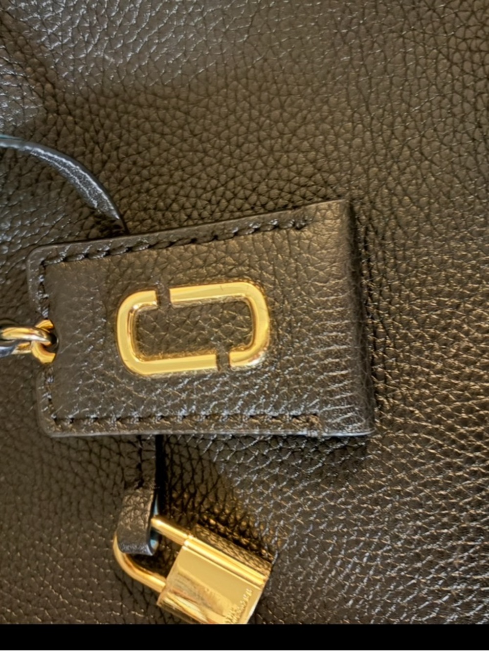 Marc Jacobs Leather Tote The Director Black Leather With Blue Lining Large EUC - Picture 9 of 16
